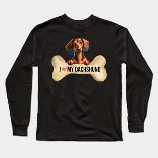 I Love My Dachshund Long Sleeve T-Shirt